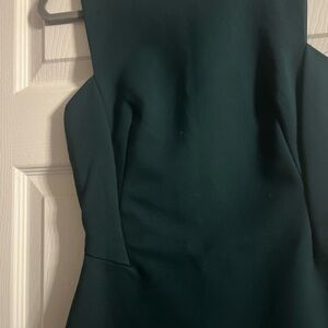 Zara fit and flare mini dress dark green XSMALL